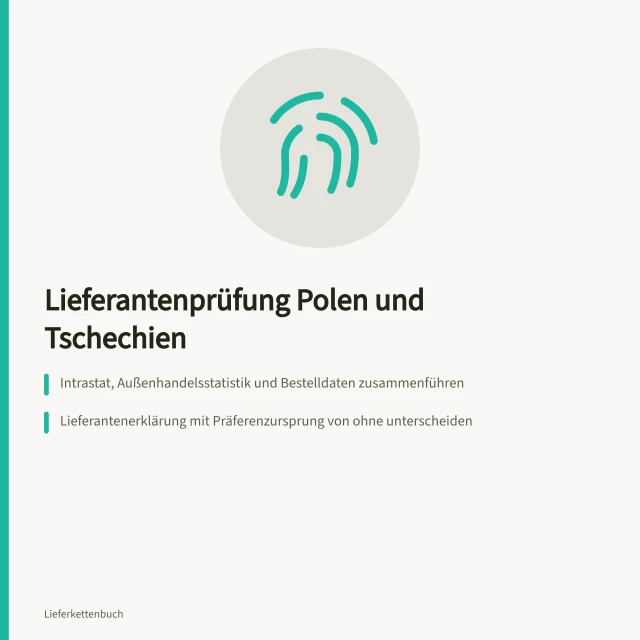 Karte zur Lieferantenprüfung in Polen und Tschechien mit Intrastat und Präferenznachweisen. Wie deutsche Einkäufer Lieferanten in Polen und Tschechien prüfen