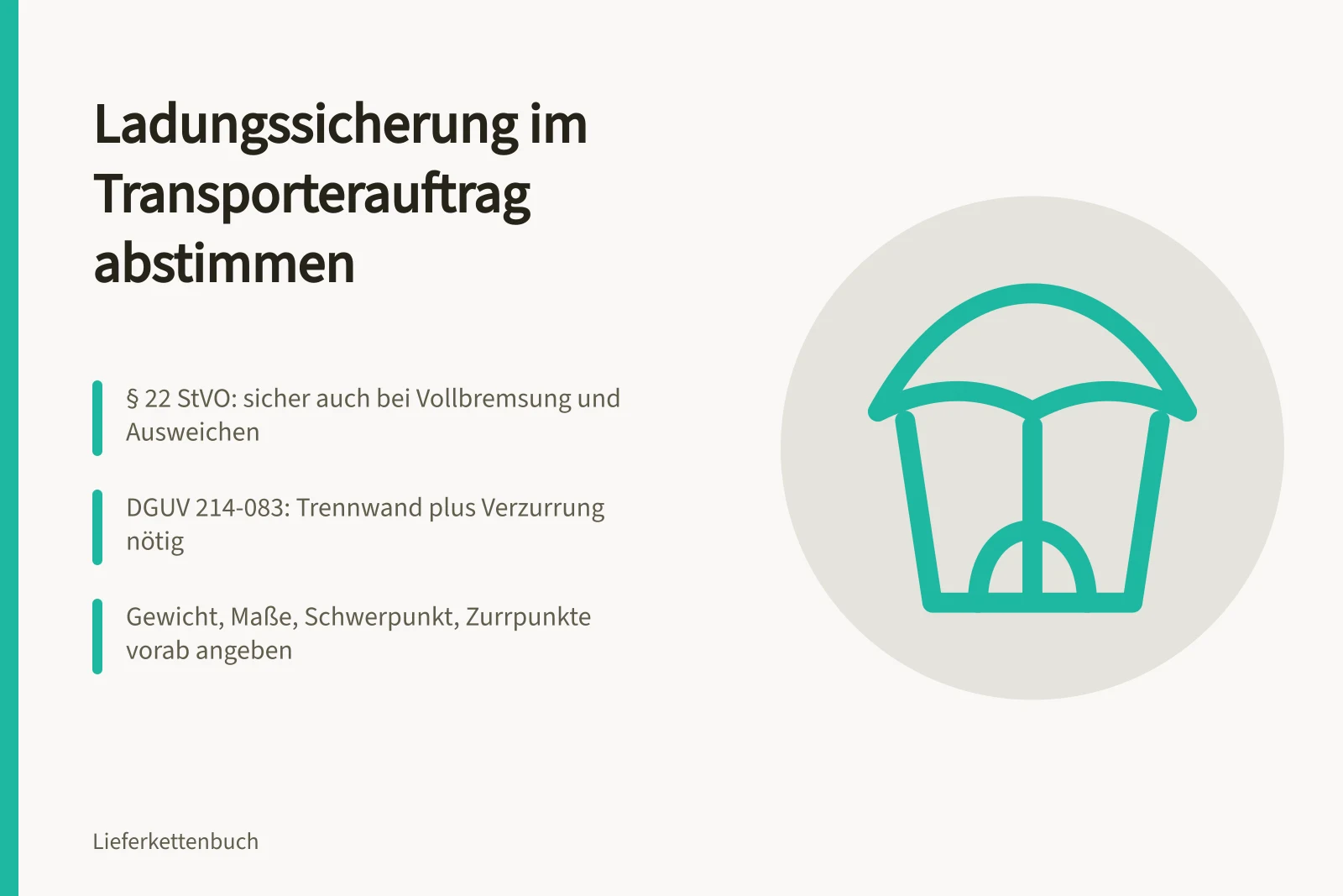 Verzurrte Ladung und Trennwand im Transporter zur Ladungssicherung