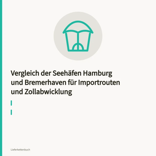 Containerterminal Hamburg mit Portalkränen und gestapelten Containern am Kai. Vergleich der Seehäfen Hamburg und Bremerhaven für Importrouten und Zollabwicklung