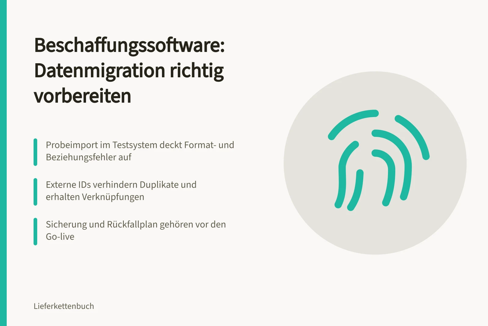 Karte zur Vorbereitung des Umstiegs auf Beschaffungssoftware mit Migrationsschritten